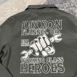 Dixxon Jacket Mens Medium‎ Green Working Class Heroes Coach Snap Front Mechanic